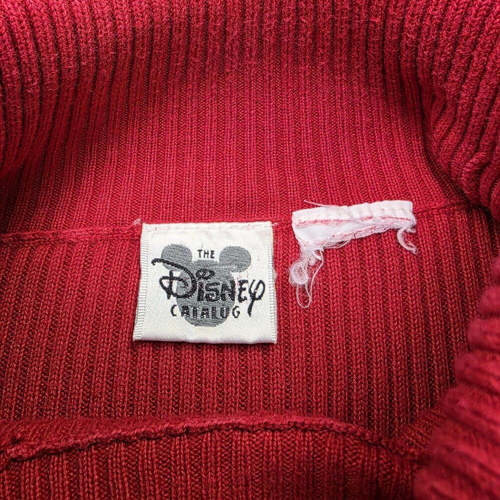 Vintage Disney Sweater Womens Medium Turtleneck Winnie The Pooh Piglet Snow 90s - Picture 3 of 15